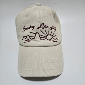 Cowboy Like Me Embroidered Hat Corduroy Taylor Swift Cream Maroon Evermore